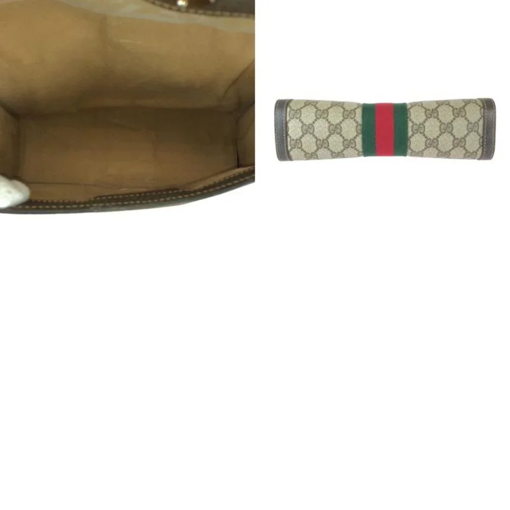 Gucci Vintage Sherry Clutch Beige Brown - Picture 9 of 9